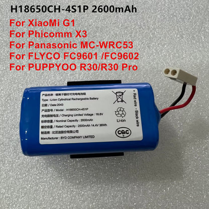 new H18650CH-4S1P Battery For XiaoMI Mijia Mopping Robot Vacuum Cleaner G1 - XIAOMI MIJIA