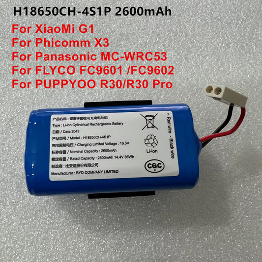 new H18650CH-4S1P Battery For XiaoMI Mijia Mopping Robot Vacuum Cleaner G1 - XIAOMI MIJIA