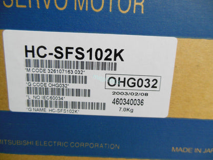 MITSUBISHI SERVO MOTOR HCSFS102K - High performance motor for industrial applications - MITSUBISHI