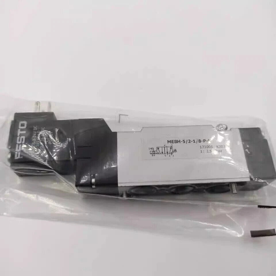 new Festo MEBH-5/2-1/8-P-B 173006 Solenoid Valve One MEBH5/21/8PB