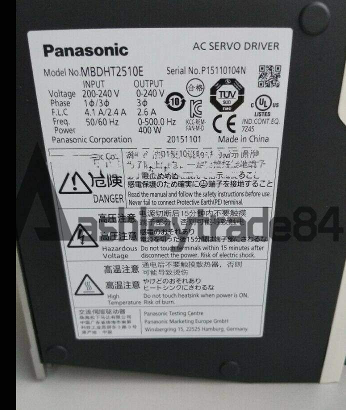 1PC Panasonic Servo Drive MBDHT2510E 200V 400W - PANASONIC