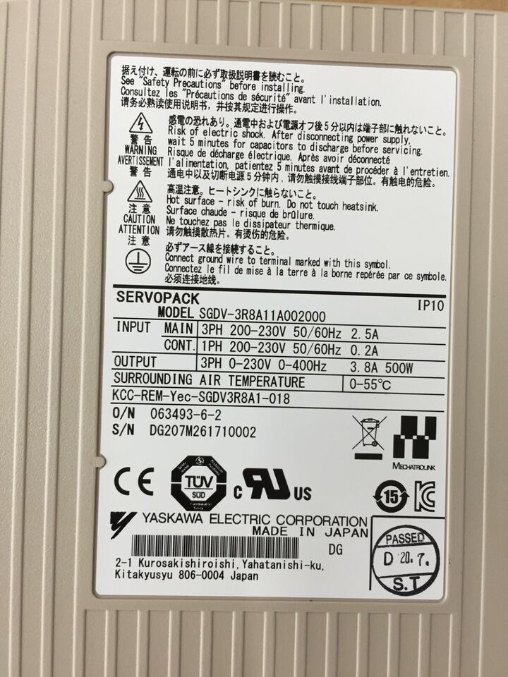 new 1PC Yaskawa SGDV-3R8A11A002000 SGDV3R8A11A002000 ping - YASKAWA