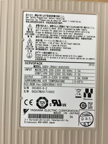 new 1PC Yaskawa SGDV-3R8A11A002000 SGDV3R8A11A002000 ping - YASKAWA