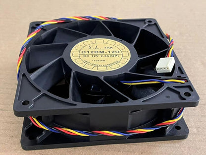 new 1PC For 12038 12V 4-Pin Cooling Fan 120mm Max Airflow Rate Fan 2.3A D12BM-12D - PLACEHOLDER
