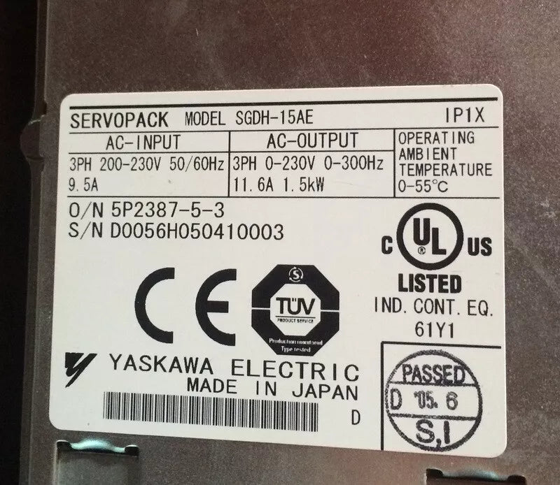 1PC Yaskawa SGDH-15AE Servo Drive - YASKAWA