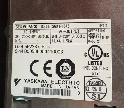 1PC Yaskawa SGDH-15AE Servo Drive - YASKAWA