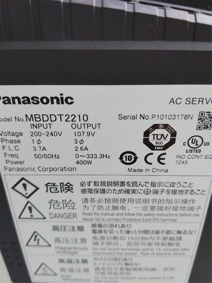 new 1PC Panasonic MBDDT2210 AC Servo Drive ping - PANASONIC