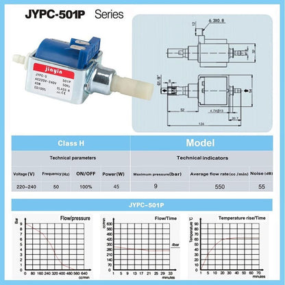 JYPC-5 Electric Coffee Cleaning Machine 220V 45W Water Solenoid Pump - KOEED