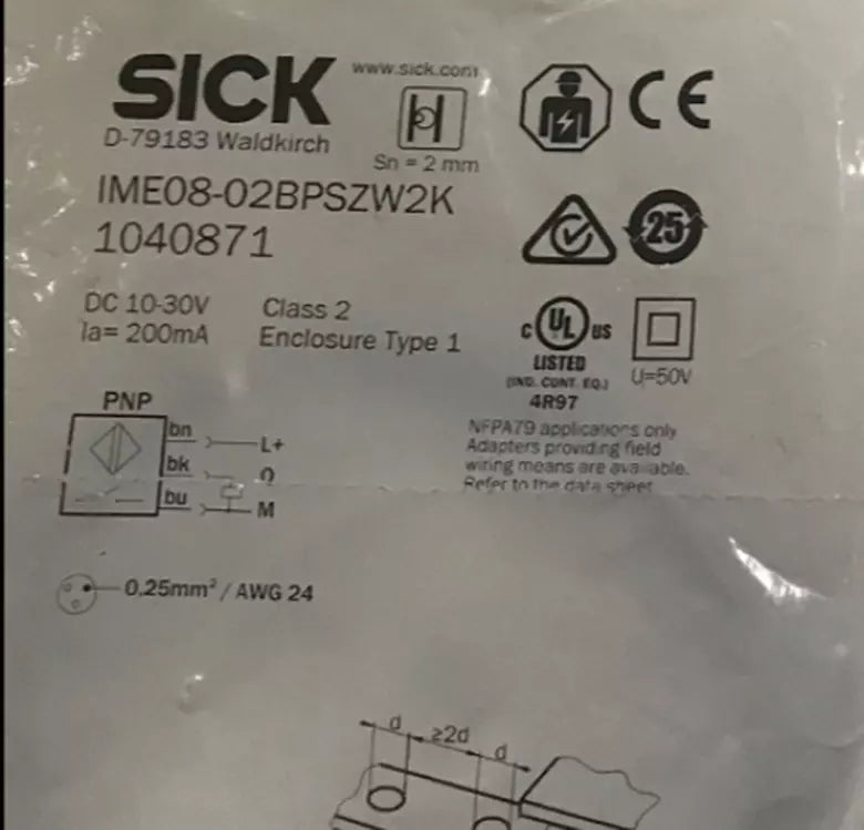 new 1PC Sick IME08-02BPSZW2K Proximity Sensor IME0802BPSZW2K - SICK