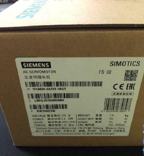 new 1PC  Siemens 1FL6034-2AF21-1AG1 Servo Motor In Box ping