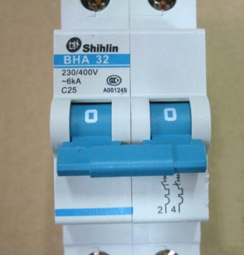 new 1PCS  FOR Shihlin Miniature Circuit Breaker BHA-32 BHA32 2P C16