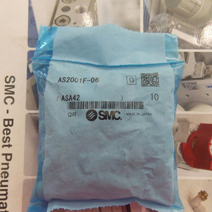 10-PC SMC AS2001F-06 Fittings Control Valve - SMC