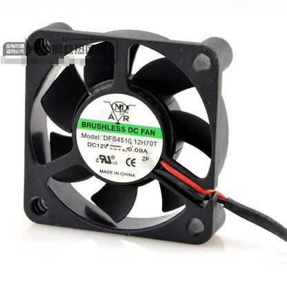 new 1PC dfs4510 12h70t industrial fan 4510 12V 45mm oil bearing 4.5CM cooling fan - KOEED