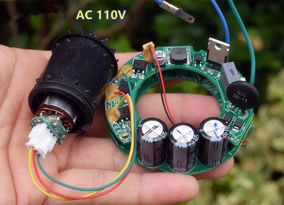 new Ultra-high Speed Motor With Driver Board AC110V Brushless Motor Mini Ducted Fan - OMRON