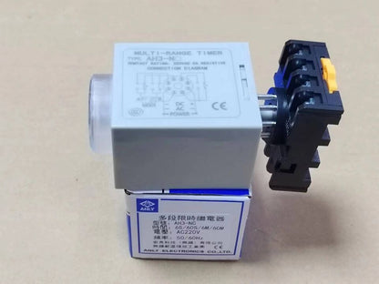 new 1set For With base + AH3-NC Time Relay AC 220V Multi-stage time relay - BRAND X