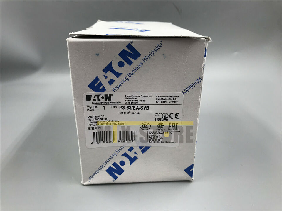 Eaton Molellar Ones P3-63 EA/SVB - KOEED