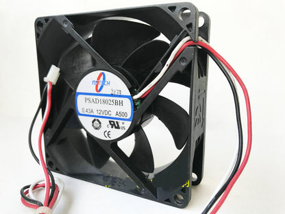 new 1PC DC12V 0.43A 8CM Double Ball cooling fan 3pin PSAD18025BH A500 80*80*25MM - UNKNOWN VENDOR