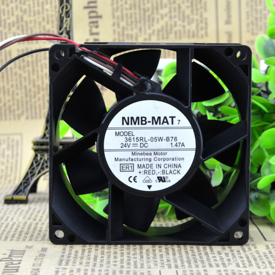 new 1PC Chassis Cooling Industrial Fan High Power 3615RL-05W-B76 9038 24V 1.47A 9CM - KOEED