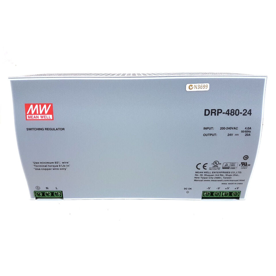 new  MEANWELL DRP-480-24 Switching Power Supply 24V 20A MEANWELL