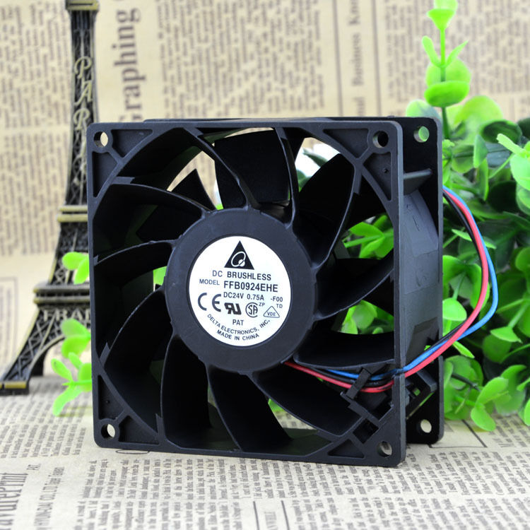 new 1PC Delta FFB0924EHE 24V 0.75A 9038 9CM 3-wire cooling fan - DELTA