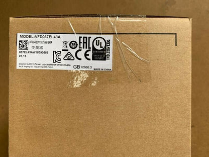 new 1PC Delta VFD037EL43A Inverter 3.7KW 380V ping - DELTA