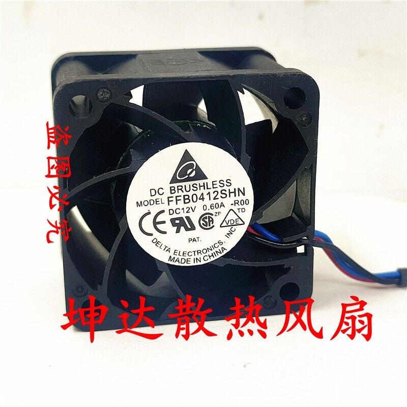 new 1X For Fan FFB0412SHN-R00 DC 12V 0.60A 40*40*28MM 3-pin Server cooling fan - KOEED