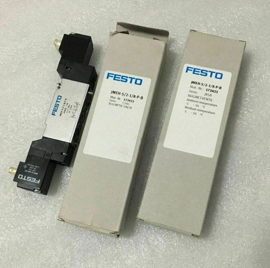 new Festo JMEH-5/2-1/8-P-B 173433 Solenoid Valve One JMEH5/21/8PB - FESTO