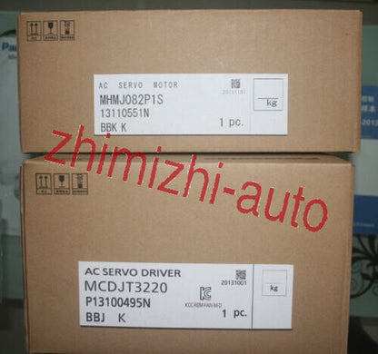 new 1SET PANASONIC AC SERVO MOTOR MHMJ082P1S+AC SERVO DRIVER MCDJT3220 IN BOX