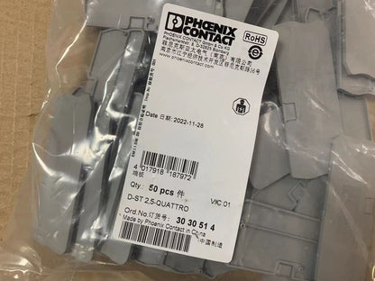 new 50pcs D-ST2.5-QUATTRO Order Number 3030514 End Plate Baffle - INDUSTRIAL PARTS CO.