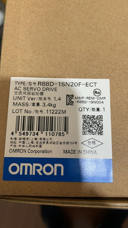 new 1PC Omron R88D-1SN20F-ECT AC Servo Drive R88D1SN20FECT ping - OMRON