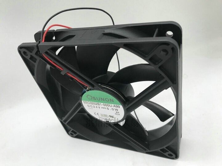new 1 PCS fan 12cm 2 wire cooling fan EEC0252B1-000U-A99 DC24V 5.0W 12025 - PLC