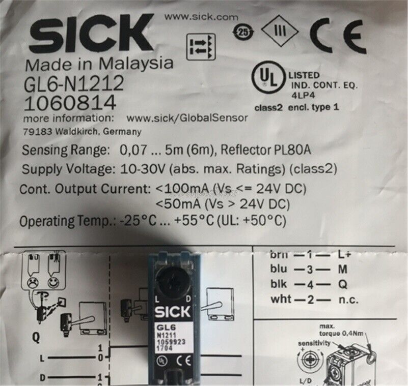 New 1-PC Sick Photoelectric Switch Sensor GL6-N1212 - SICK
