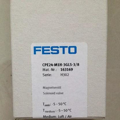 Festo CPE24-M1H-3GLS-3/8 Solenoid Valve - FESTO