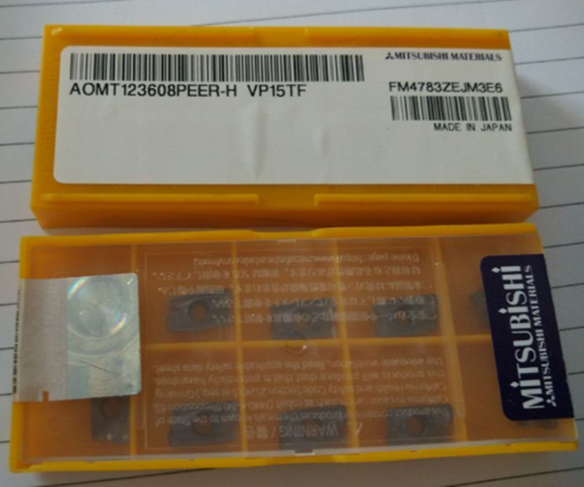 10 Piece Set Mitsubishi AOMT123608PEER-H VP15TF Alloy Knife Tablets - MITSUBISHI