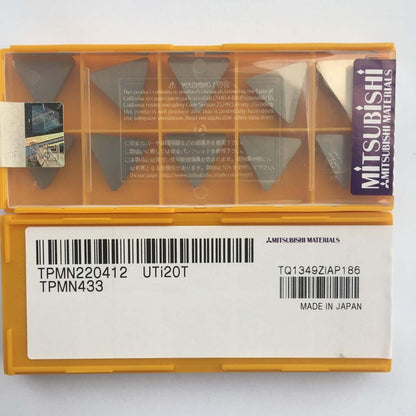 new 10pcs/box Mitsubishi TPMN220412 UTI20T Carbide Inserts - MITSUBISHI