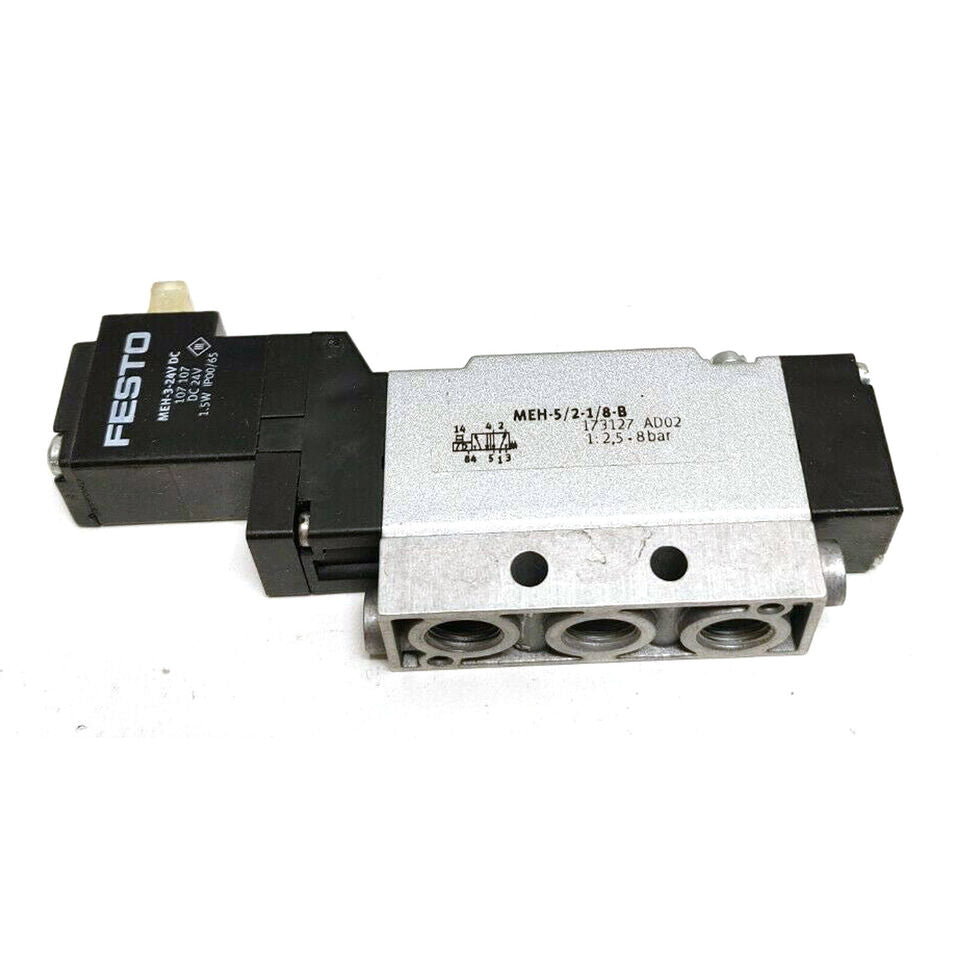 new 1PC Festo MEH-5/2-1/8-B 173127 Solenoid Valve ping - FESTO