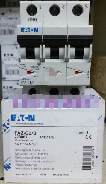 new Eaton Moeller 1PC FAZ-C6/3 Circuit Breaker Time Delay Relay - EATON MOELLER