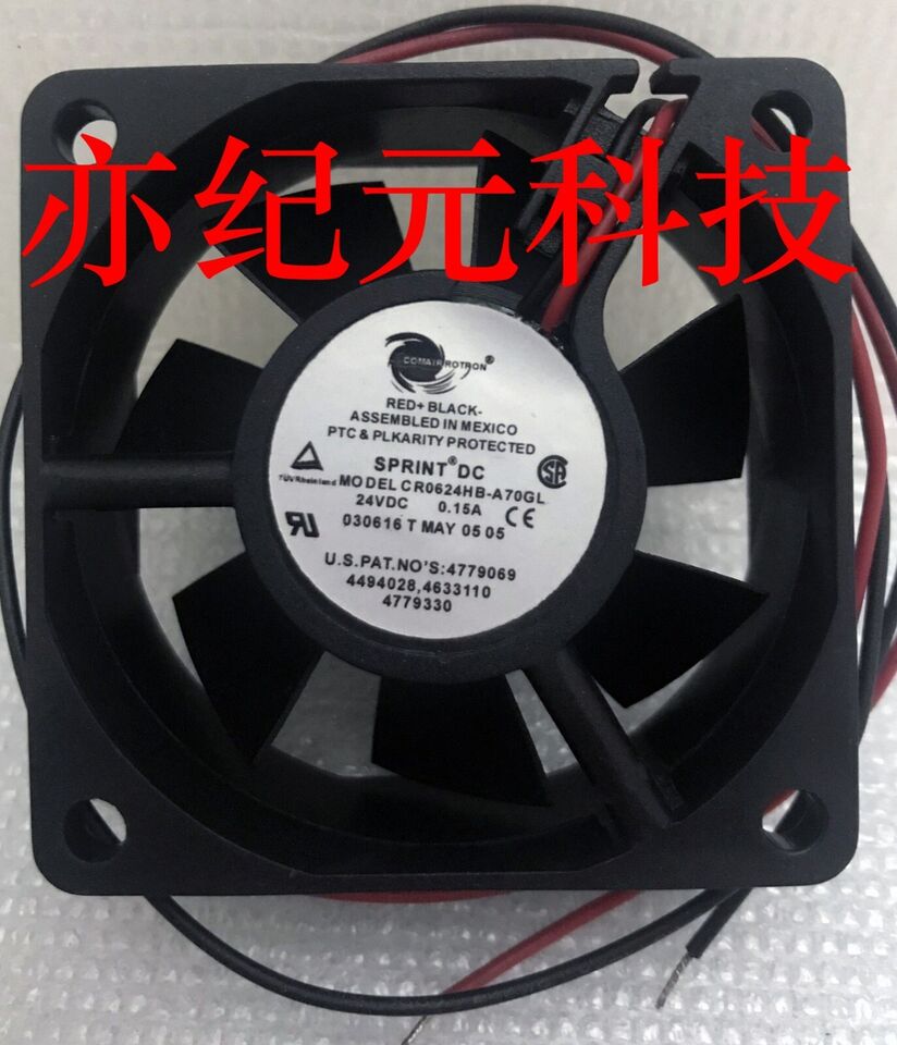 new 1 PCS Fan 6CM 2 WIRE cooling fan CR0624HB-A70GL DC 24V 0.15A 6025 - VENDOR NAME
