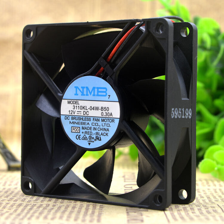 new 1PC 2-wire Double Ball Cooling Fan 3110KL-04W-B50 12V 0.30A 8CM 80*80*25MM 8025 - SIGMATECH