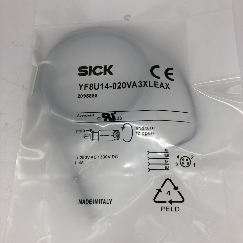 new SICK YF8U14-020VA3XLEAX 2095888 Proximity Switch Cable One - SICK