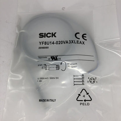 new SICK YF8U14-020VA3XLEAX 2095888 Proximity Switch Cable One - SICK