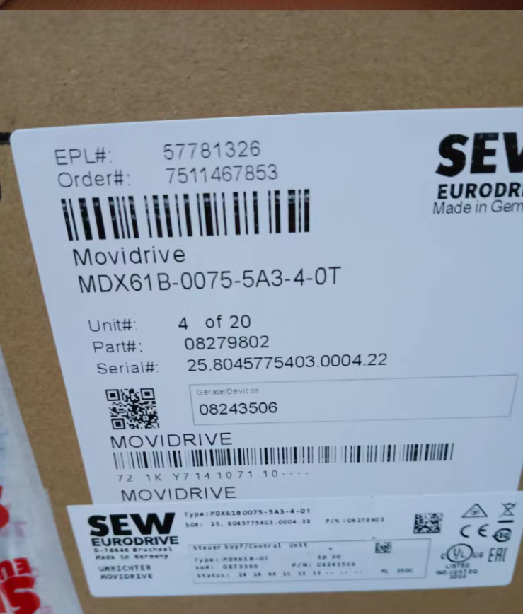 SEW MDX61B0075-5A3-4-0T Inverter Ping 1PC - SEW