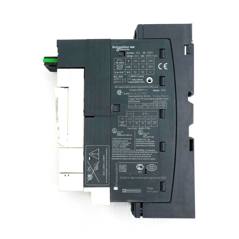 new One Schneider LUB32 Motor Starter ping - SCHNEIDER