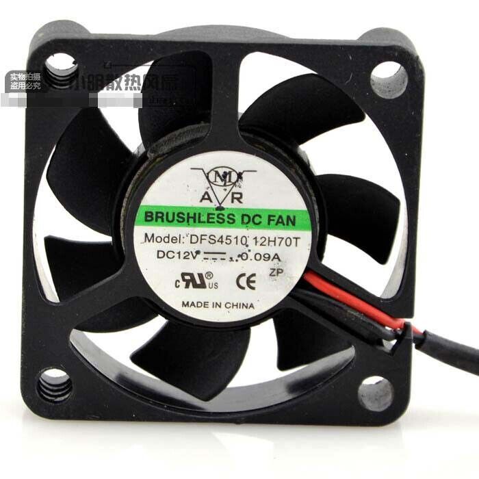 new 1PC dfs4510 12h70t industrial fan 4510 12V 45mm oil bearing 4.5CM cooling fan - KOEED