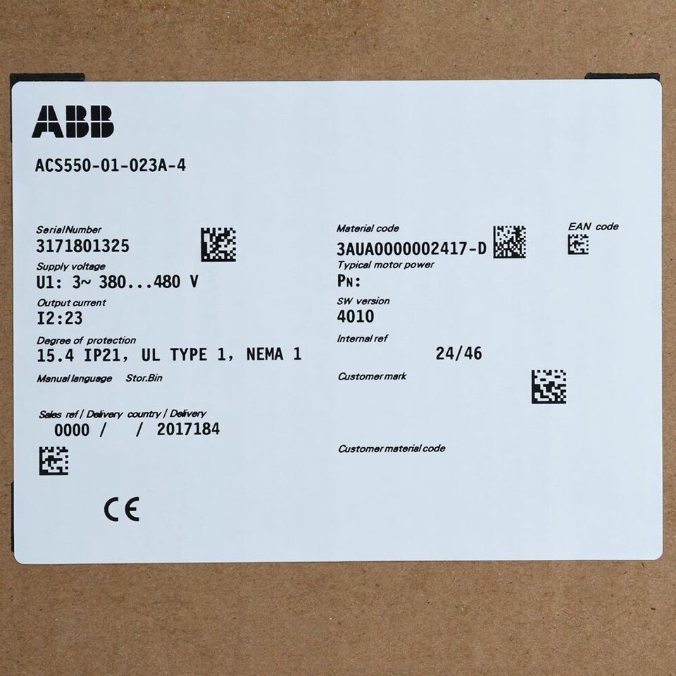 One ACS55001023A4 Inverter 7.5Kw AC/DC Industrial Automation Controller - ONE