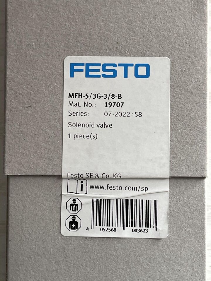 new 1PC Festo MFH-5/3G-3/8-B 19707 Solenoid Valve ping - FESTO