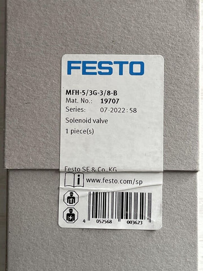 new 1PC Festo MFH-5/3G-3/8-B 19707 Solenoid Valve ping - FESTO
