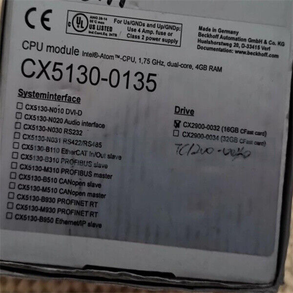 new ONE Beckhoff CX5130-0135 Controller - BECKHOFF