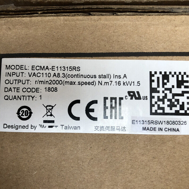 Delta ECMA-E11315RS 1.5KW Servo Motor - DELTA