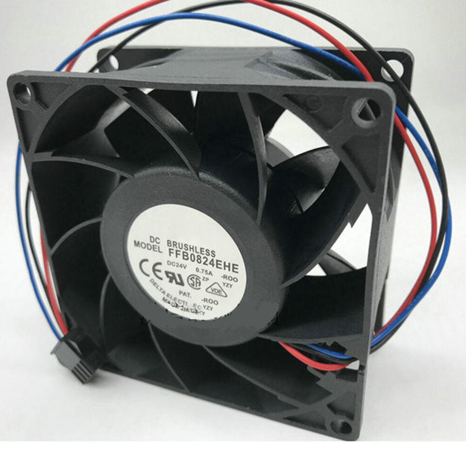 used 1PC For 24V 0.75A Inverter Cooling Fan 3-wires FFB0824EHE 80*80*38mm - OMRON